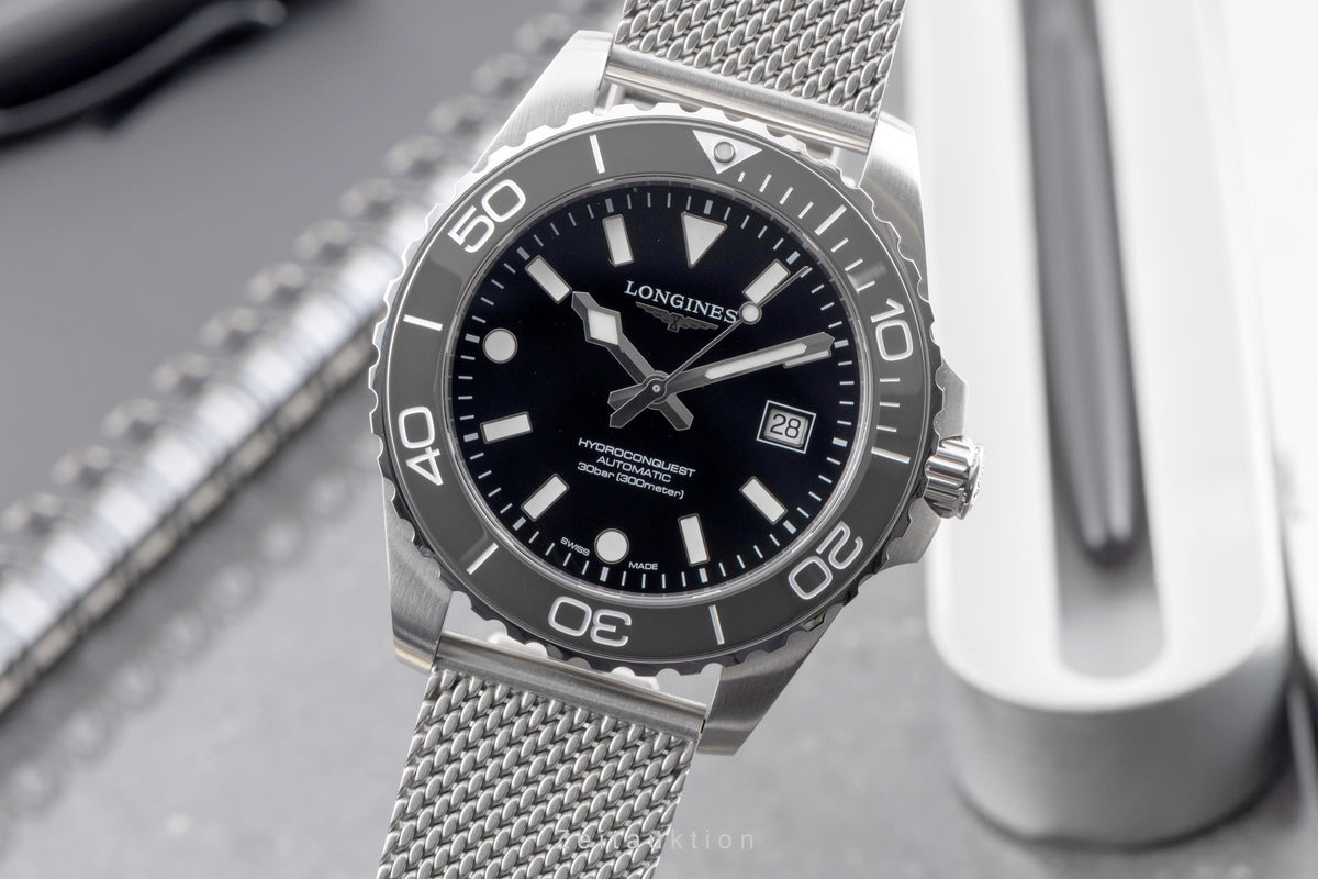 Longines Hydro Conquest steel automatic men's watch L3.788.4.70.6 LP: 2250EUR  [2605543]