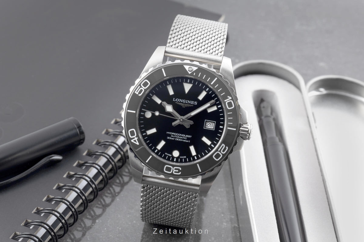 Longines Hydro Conquest steel automatic men's watch L3.788.4.70.6 LP: 2250EUR  [2605543]