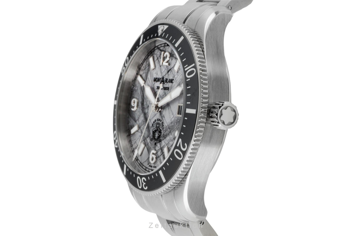Montblanc 1858 acier automatique montre pour hommes 130793 LP: 4000EUR  [2605546]