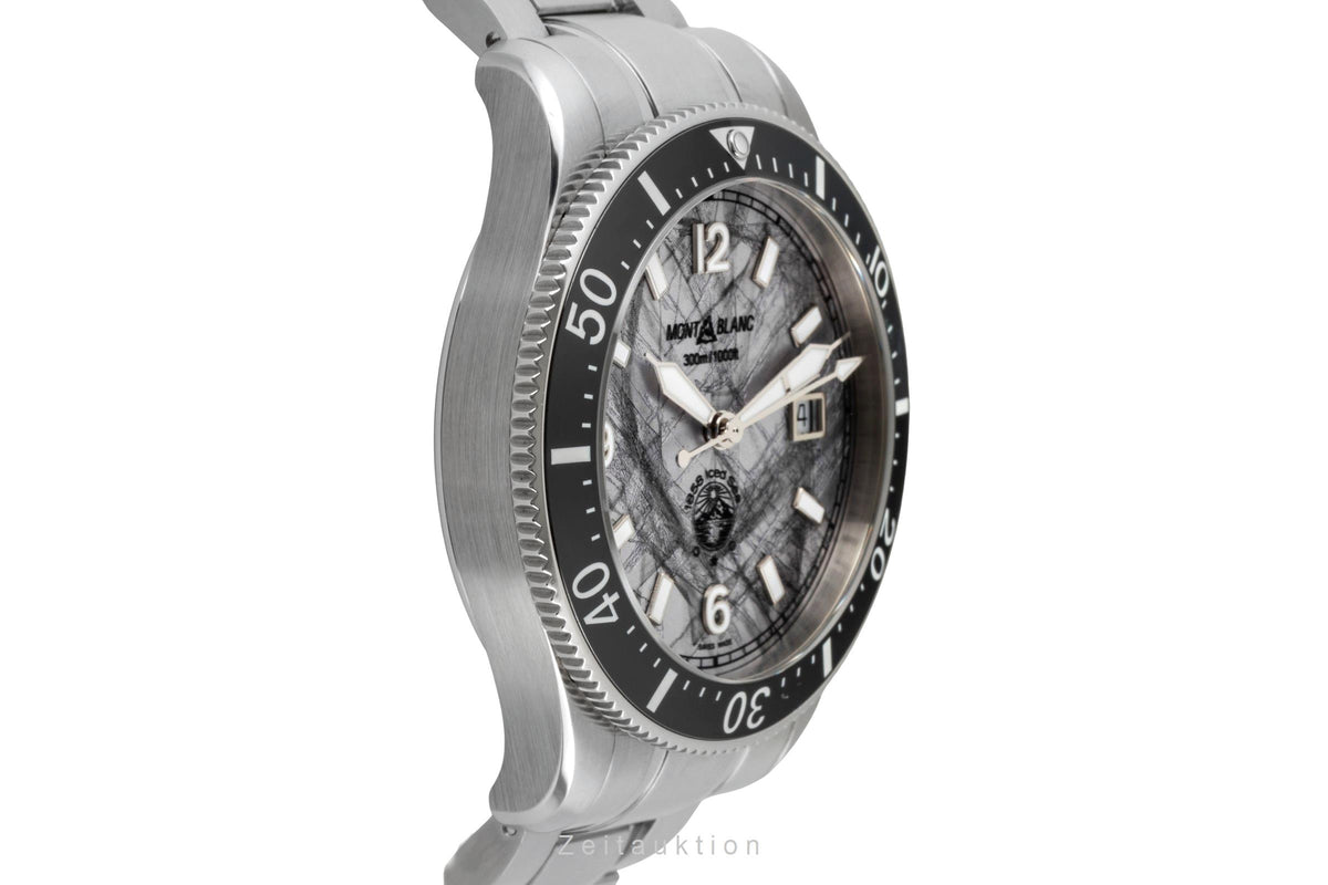Montblanc 1858 acier automatique montre pour hommes 130793 LP: 4000EUR  [2605546]