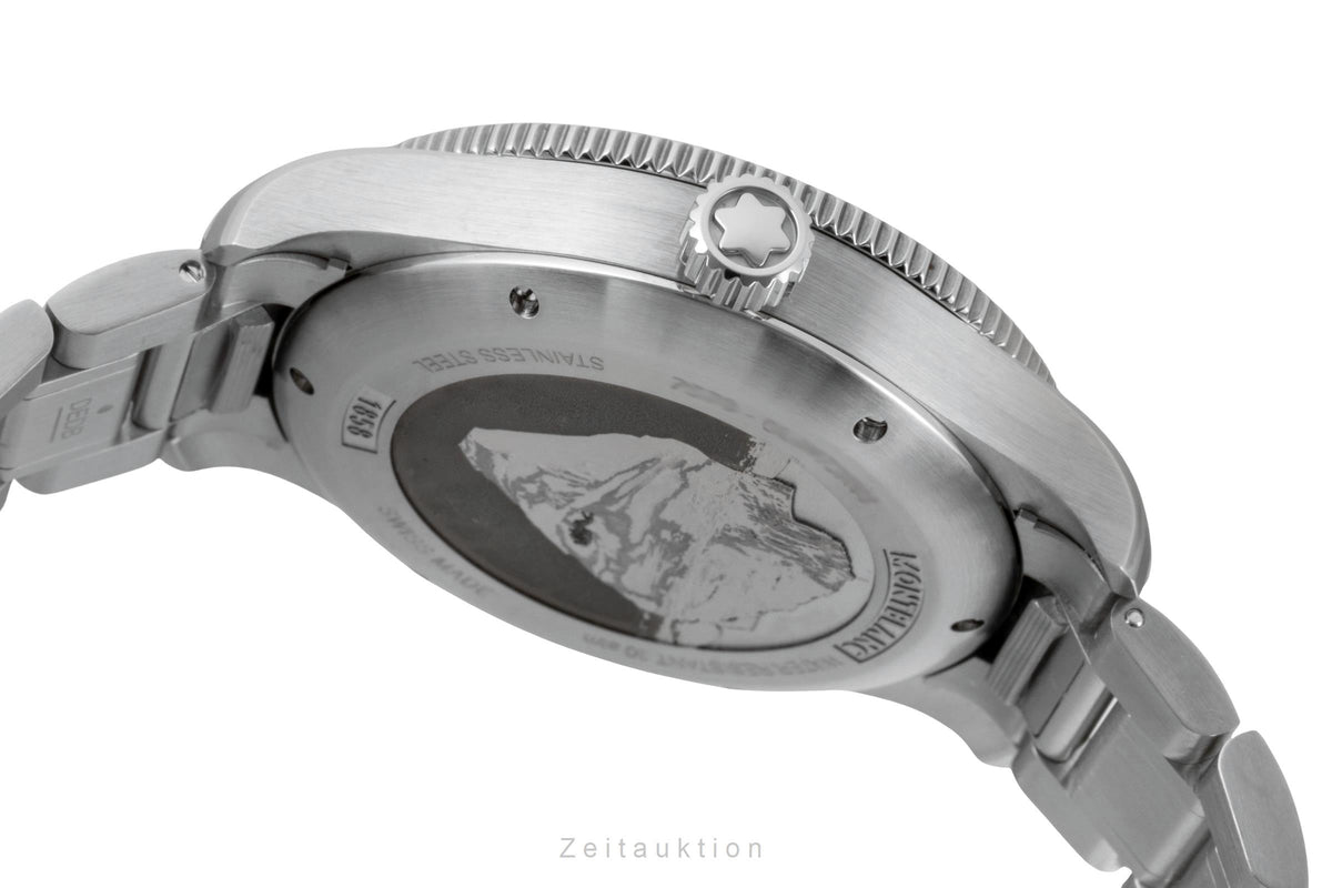 Montblanc 1858 acier automatique montre pour hommes 130793 LP: 4000EUR  [2605546]