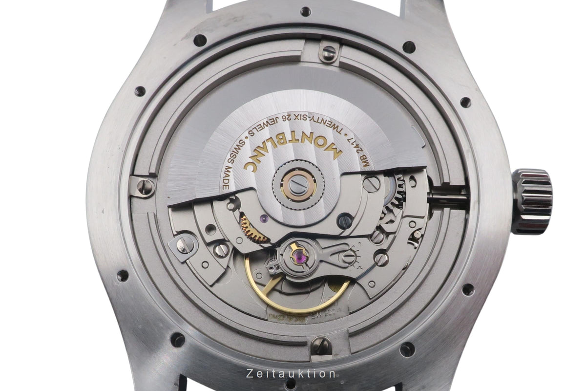 Montblanc 1858 acier automatique montre pour hommes 130793 LP: 4000EUR  [2605546]