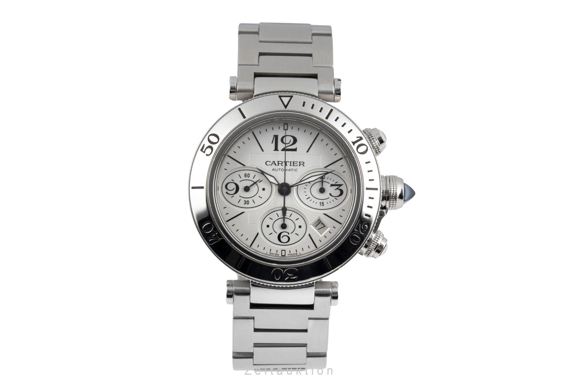 Cartier Pasha Seatimer chronographe acier automatique montre pour hommes W31089M7  [2605549]