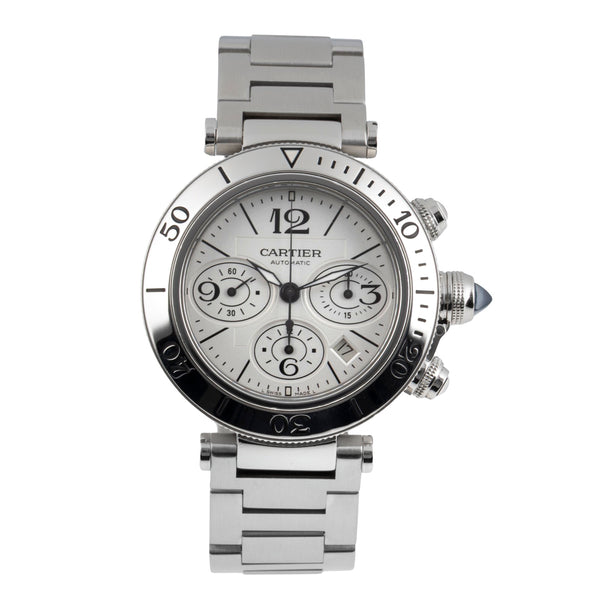 Cartier Pasha Seatimer chronographe acier automatique montre pour hommes W31089M7  [2605549]