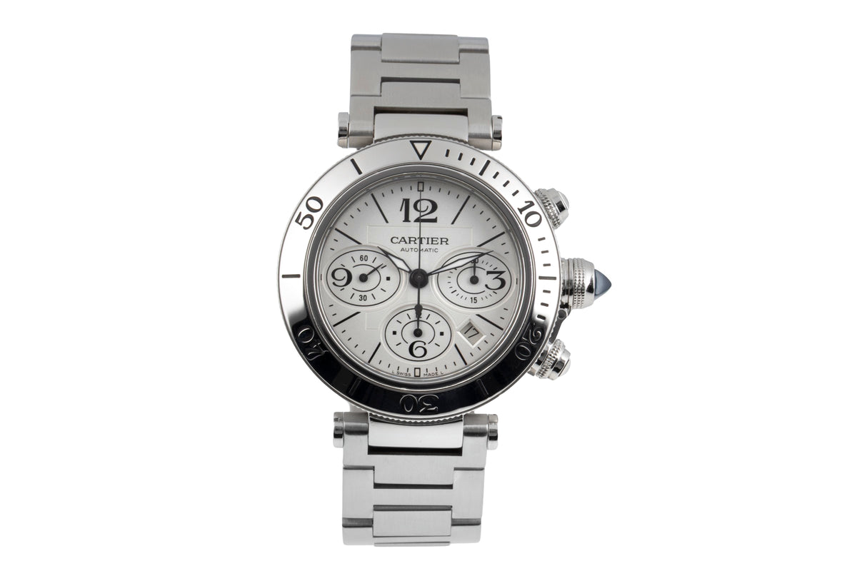 Cartier Pasha Seatimer chronographe acier automatique montre pour hommes W31089M7  [2605549]