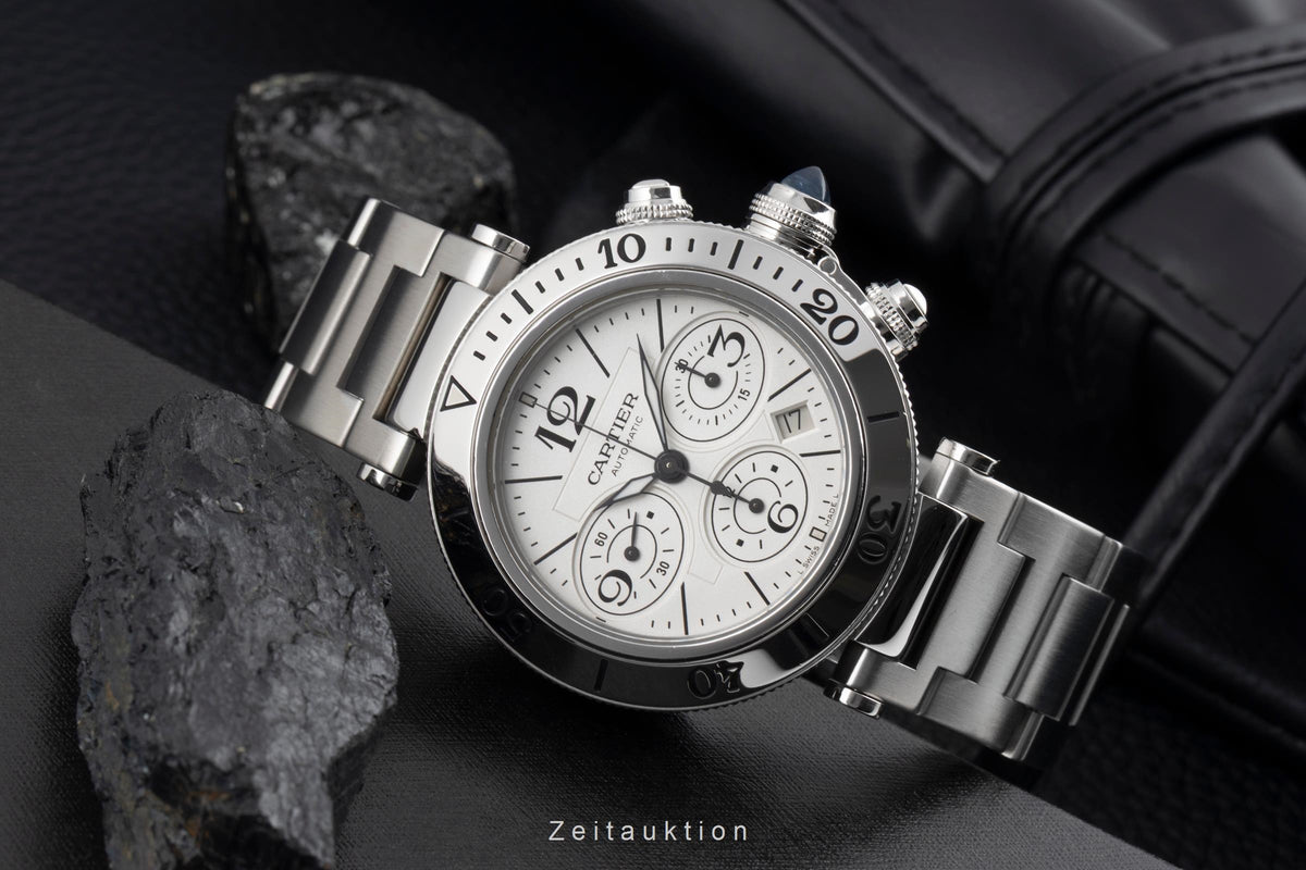 Cartier Pasha Seatimer chronographe acier automatique montre pour hommes W31089M7  [2605549]