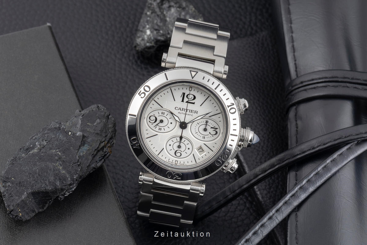 Cartier Pasha Seatimer chronographe acier automatique montre pour hommes W31089M7  [2605549]