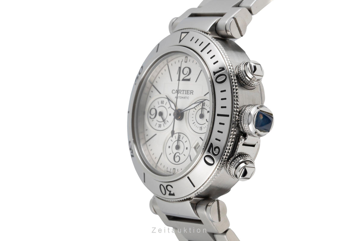 Cartier Pasha Seatimer chronographe acier automatique montre pour hommes W31089M7  [2605549]