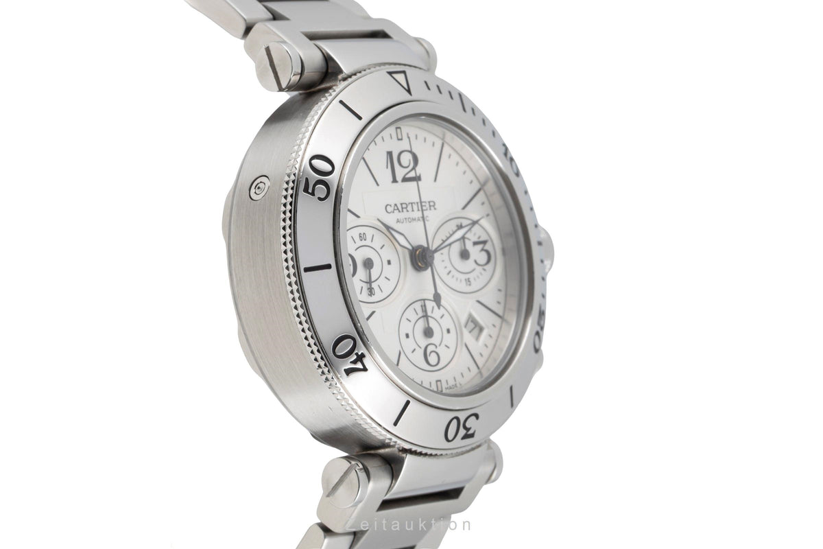 Cartier Pasha Seatimer chronographe acier automatique montre pour hommes W31089M7  [2605549]