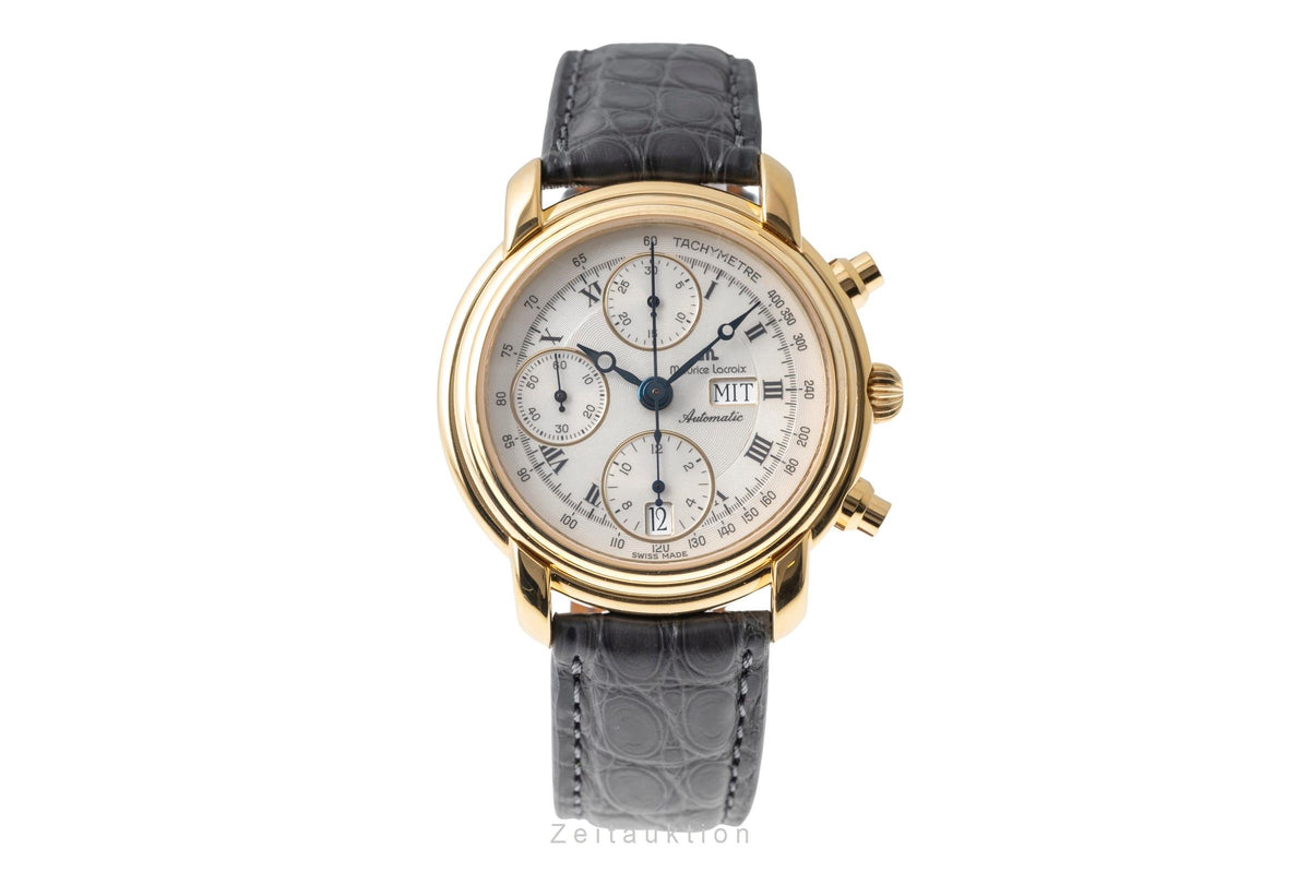 Maurice Lacroix Croneo Chronograph Messing vergoldet Automatik Ref. 39353 Box  [2605554]