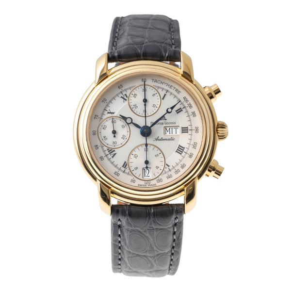 Maurice Lacroix Croneo Chronograph Messing vergoldet Automatik Ref. 39353 Box  [2605554]