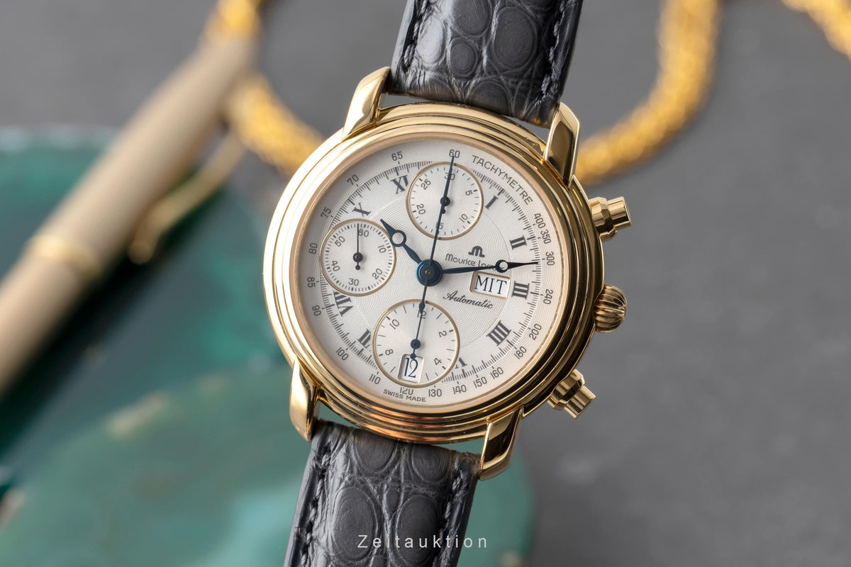Maurice Lacroix Croneo Chronograph Messing vergoldet Automatik Ref. 39353 Box  [2605554]