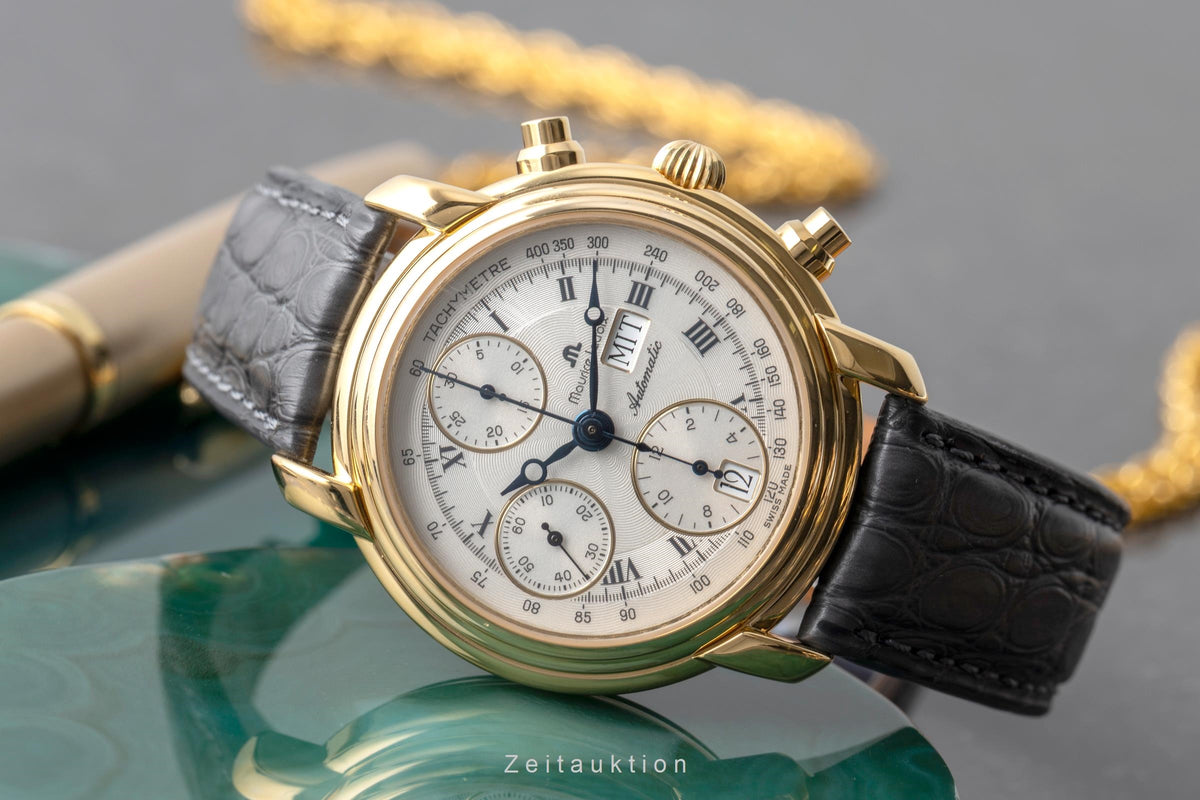 Maurice Lacroix Croneo Chronograph Messing vergoldet Automatik Ref. 39353 Box  [2605554]