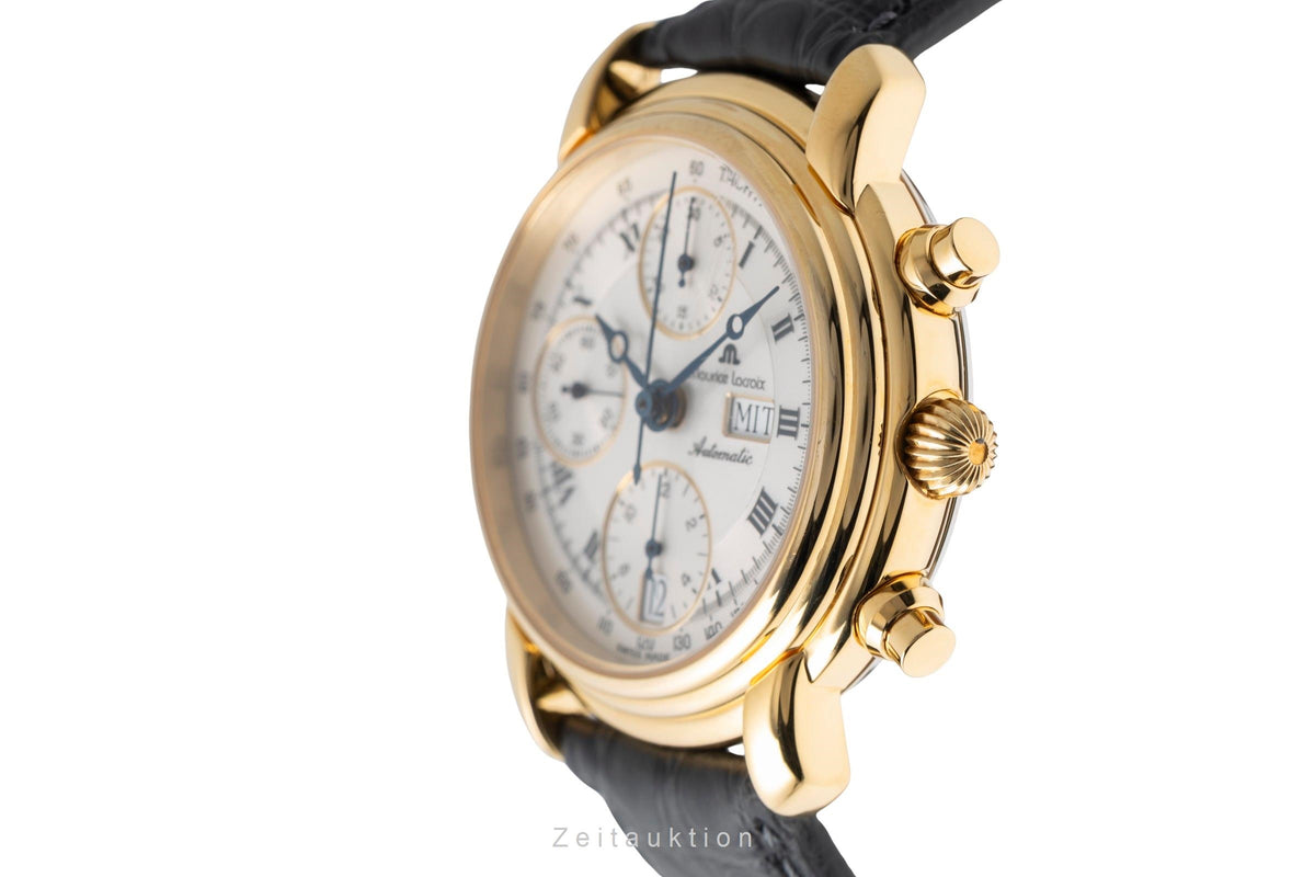 Maurice Lacroix Croneo Chronograph Messing vergoldet Automatik Ref. 39353 Box  [2605554]