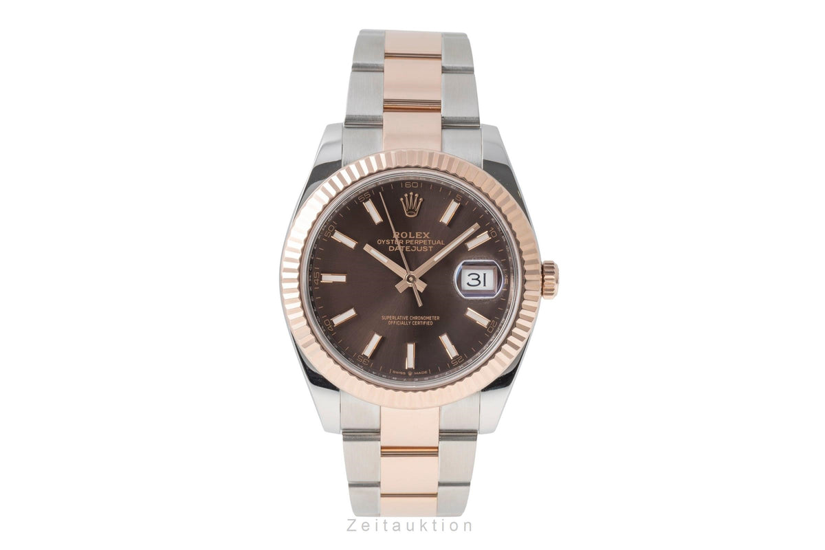 Rolex Datejust 41 Brown Dial Stahl / Roségold Ref. 126331 Box & Papiere 2019 [2605570]