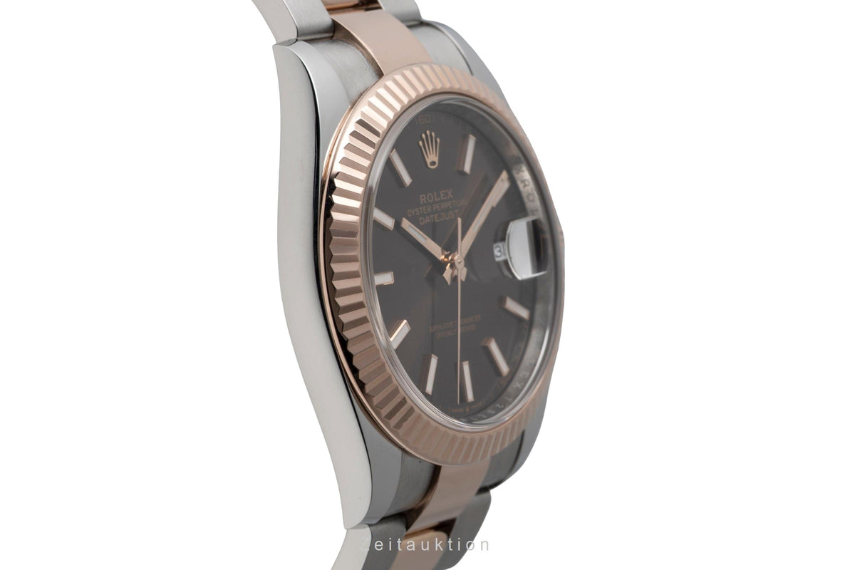 Rolex Datejust 41 Brown Dial Stahl / Roségold Ref. 126331 Box & Papiere 2019 [2605570]