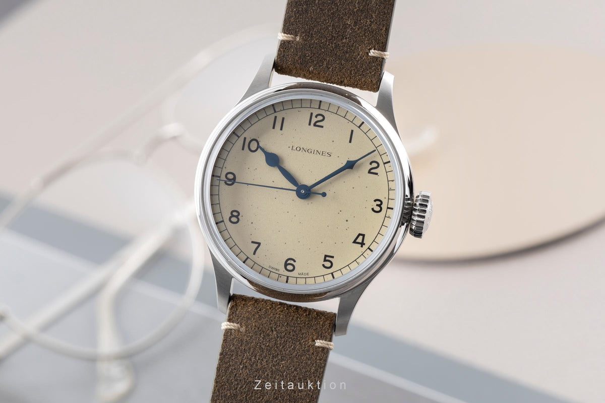 Longines Heritage acero automático reloj para caballeros L2.819.4.93.2 LP: 2600EUR  [2605575]