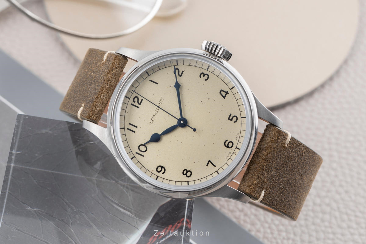 Longines Heritage acero automático reloj para caballeros L2.819.4.93.2 LP: 2600EUR  [2605575]