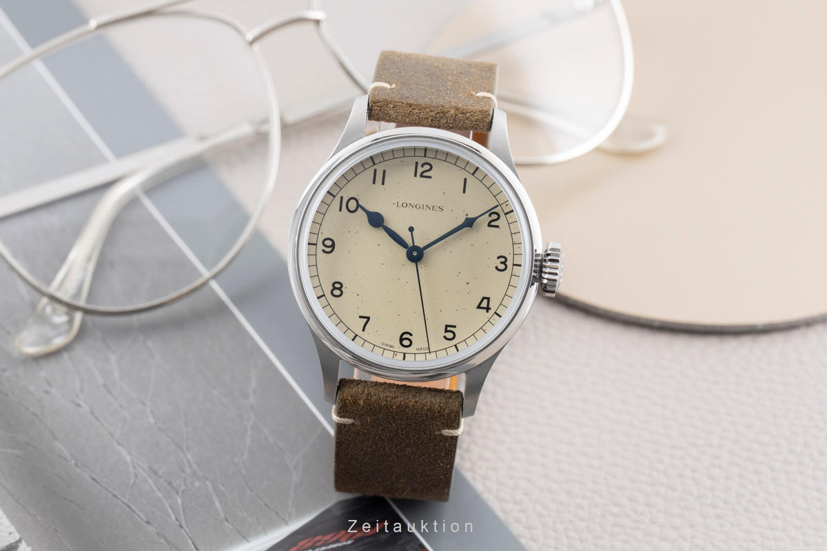 Longines Heritage acero automático reloj para caballeros L2.819.4.93.2 LP: 2600EUR  [2605575]