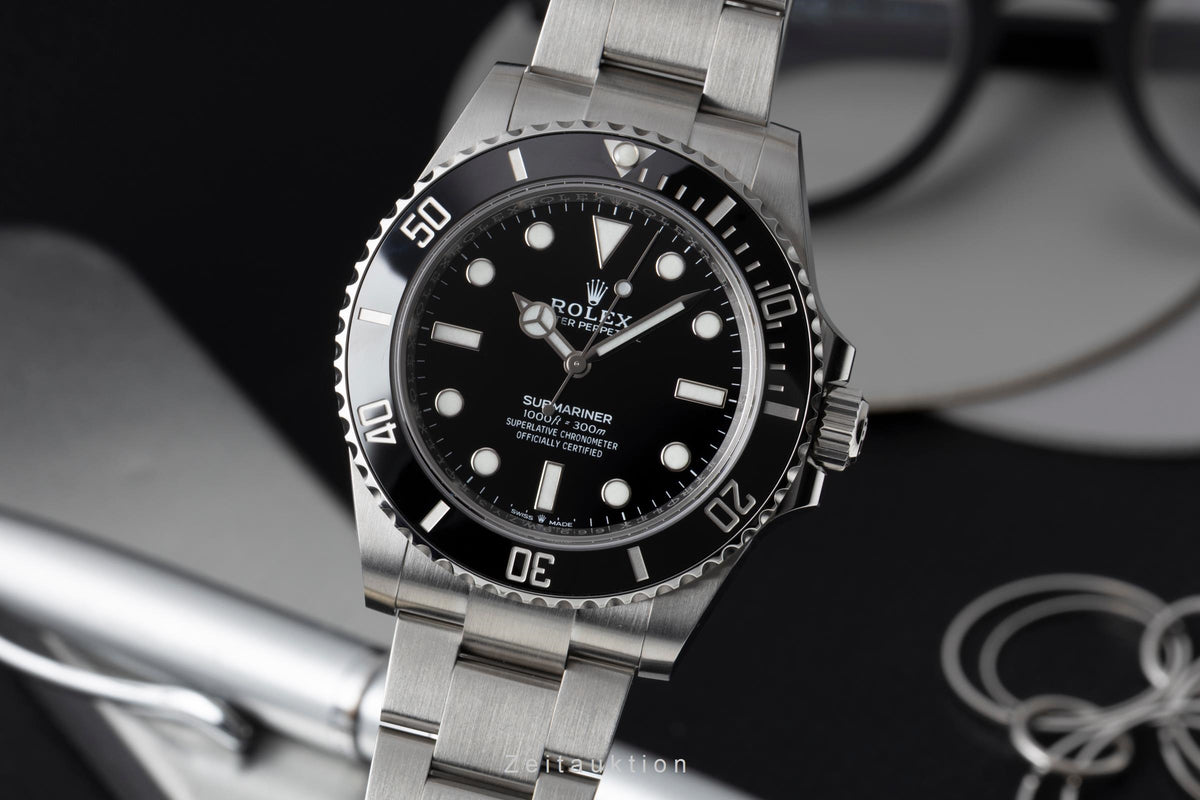 Rolex Submariner No Date Oyster Stahl Automatik Herrenuhr Ref. 124060 Box [2605587]