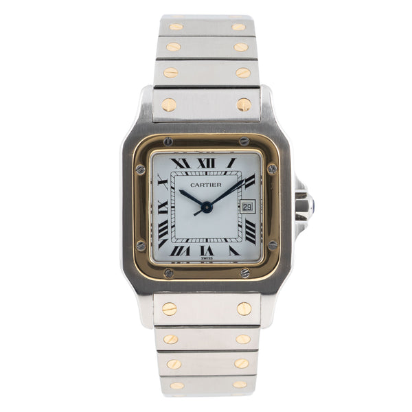 Cartier Santos steel / gold automatic men's watch 2961  [2605594]