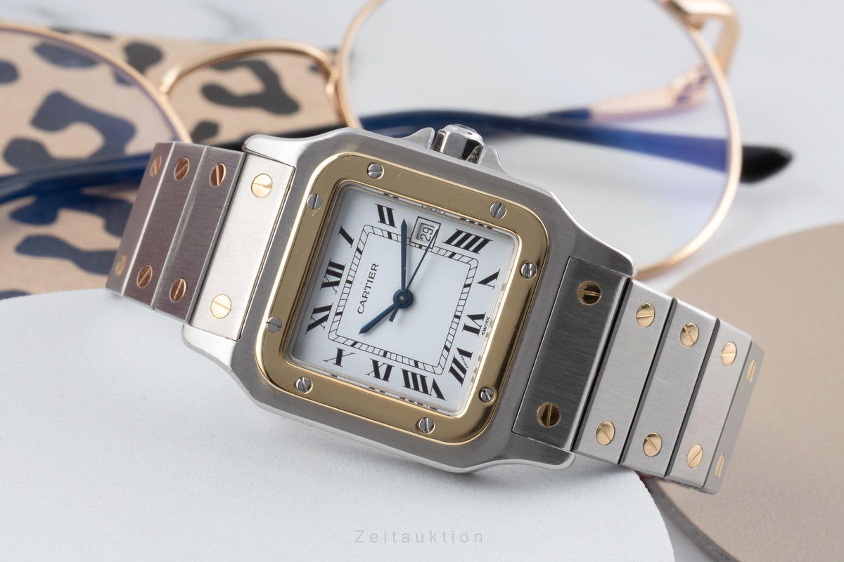 Cartier Santos steel / gold automatic men's watch 2961  [2605594]