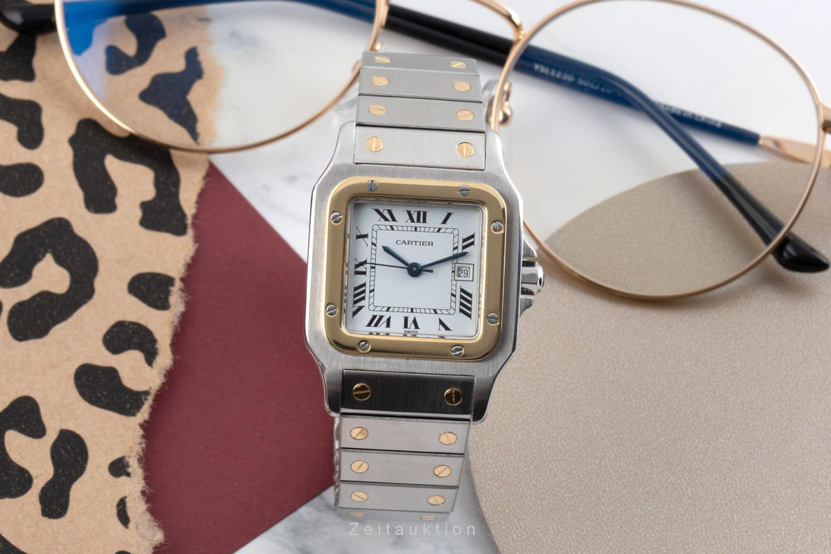 Cartier Santos steel / gold automatic men's watch 2961  [2605594]