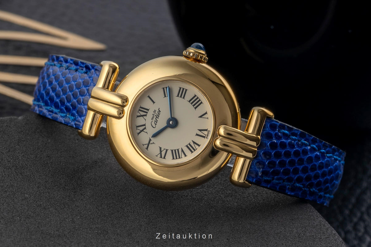 Cartier Vermeil argento dorato quarzo orologio da donna 590002  [2605597]