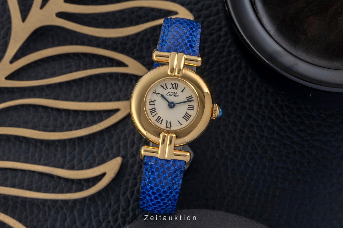 Cartier Vermeil argento dorato quarzo orologio da donna 590002  [2605597]