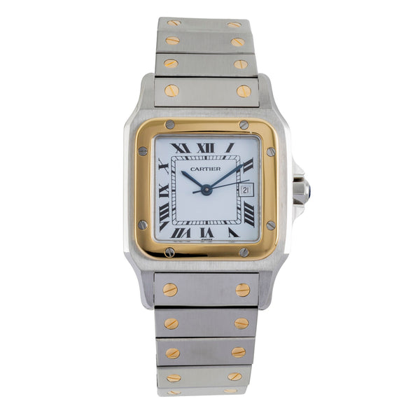 Cartier Santos steel / gold automatic men's watch 2961  [2605598]