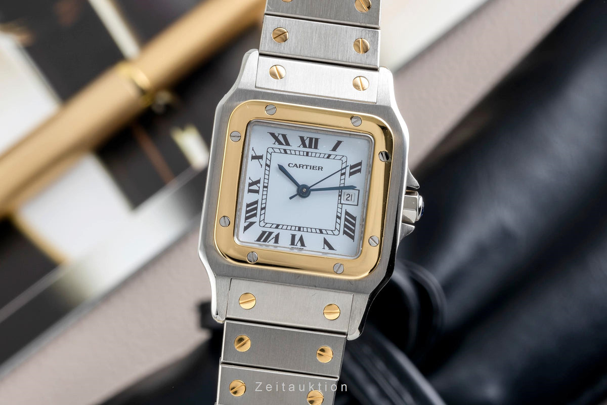 Cartier Santos steel / gold automatic men's watch 2961  [2605598]