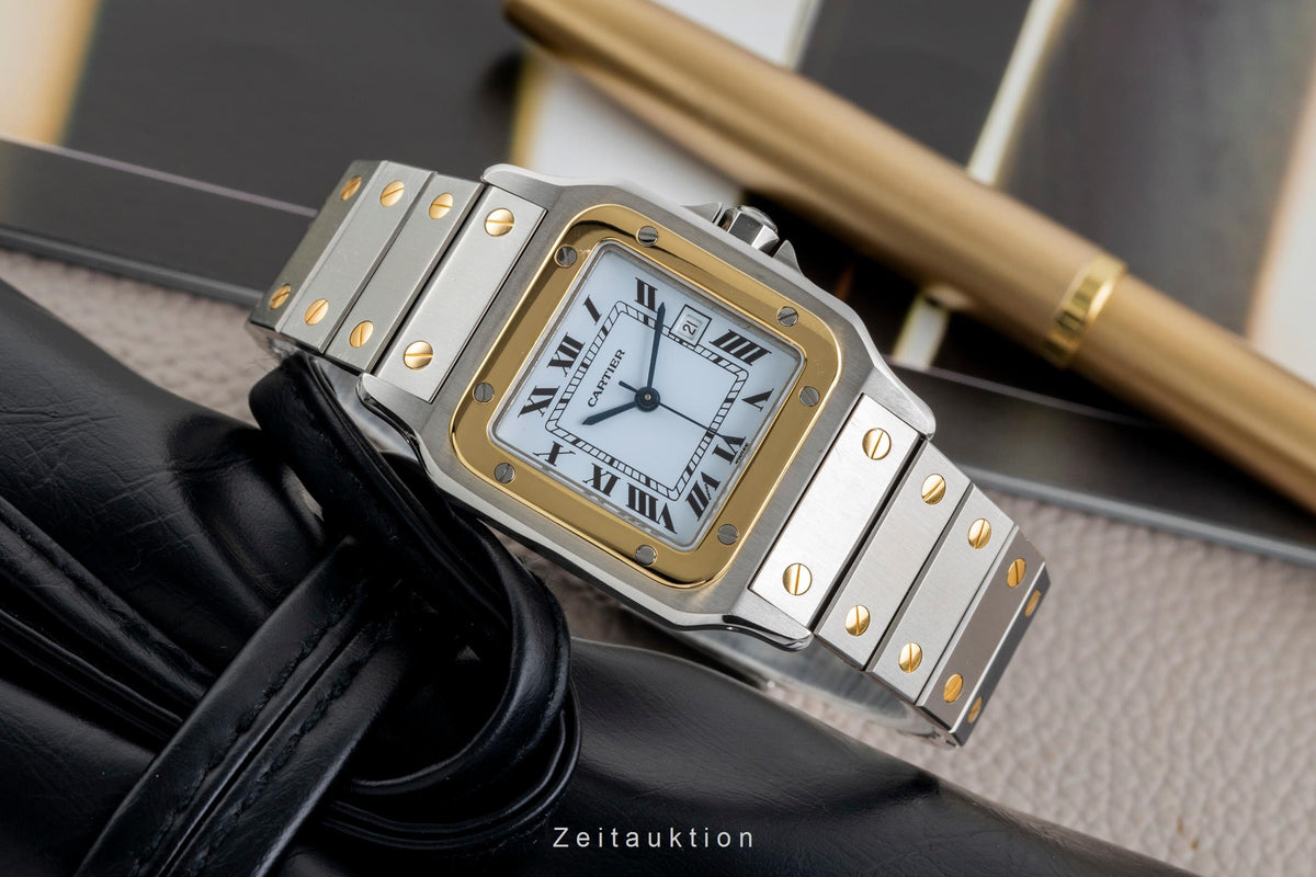 Cartier Santos steel / gold automatic men's watch 2961  [2605598]