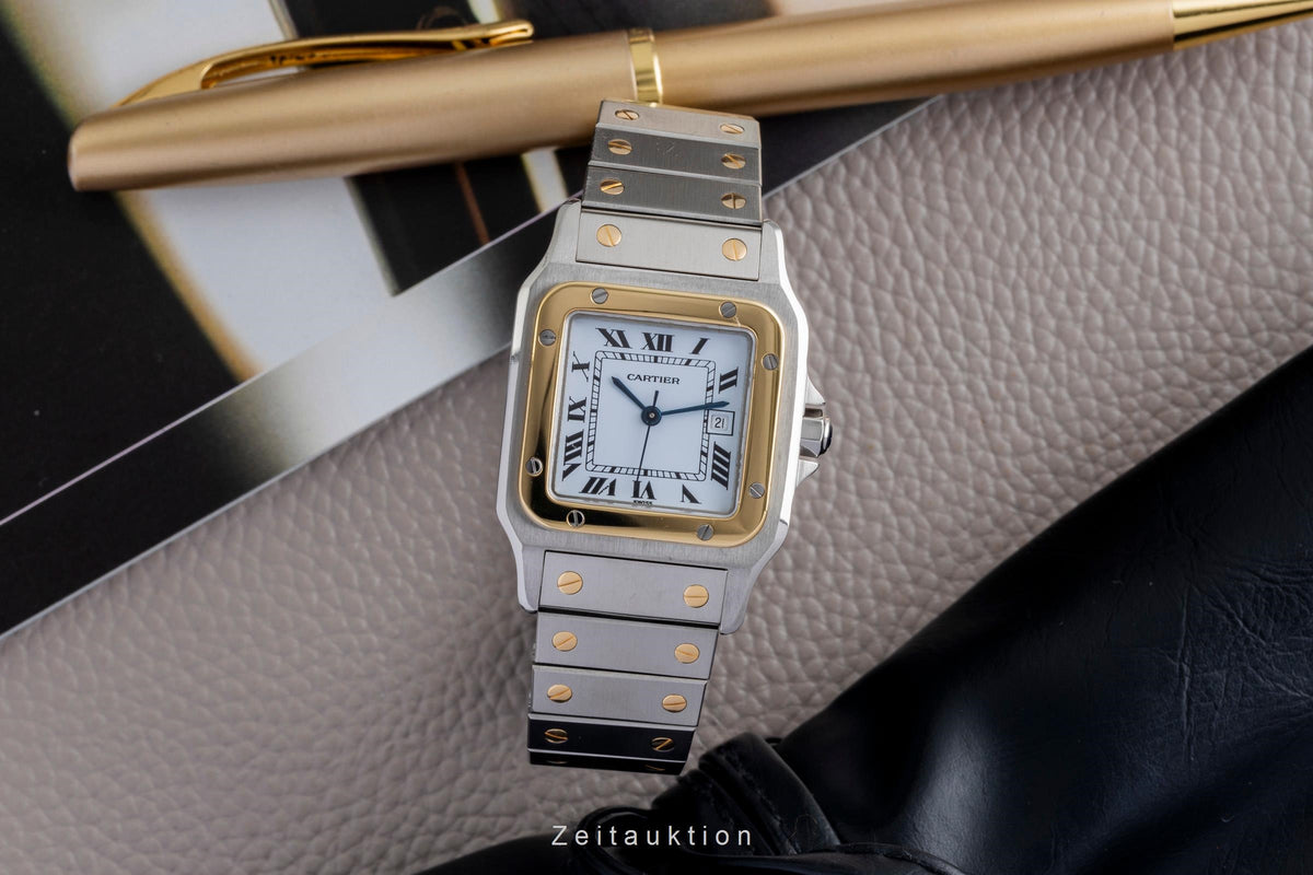 Cartier Santos steel / gold automatic men's watch 2961  [2605598]