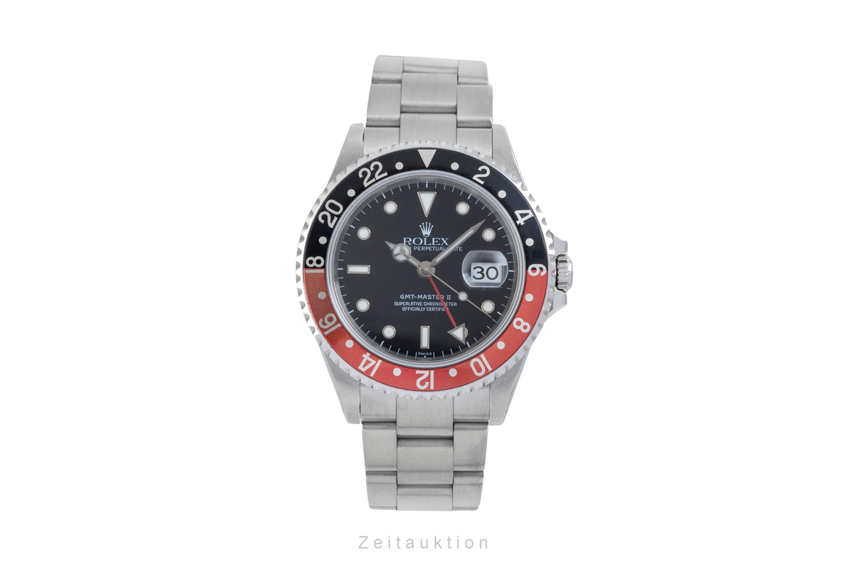 Rolex GMT-Master II Coke Edelstahl Automatik Herrenuhr Ref. 16710 U-Serie [2605604]
