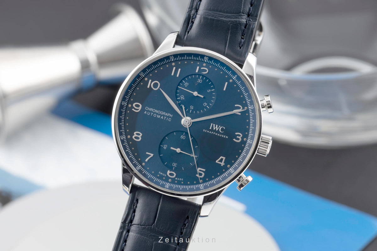 IWC Portugieser cronografo acciaio automatismo orologio da uomo IW371606 LP: 9100EUR  [2605606]
