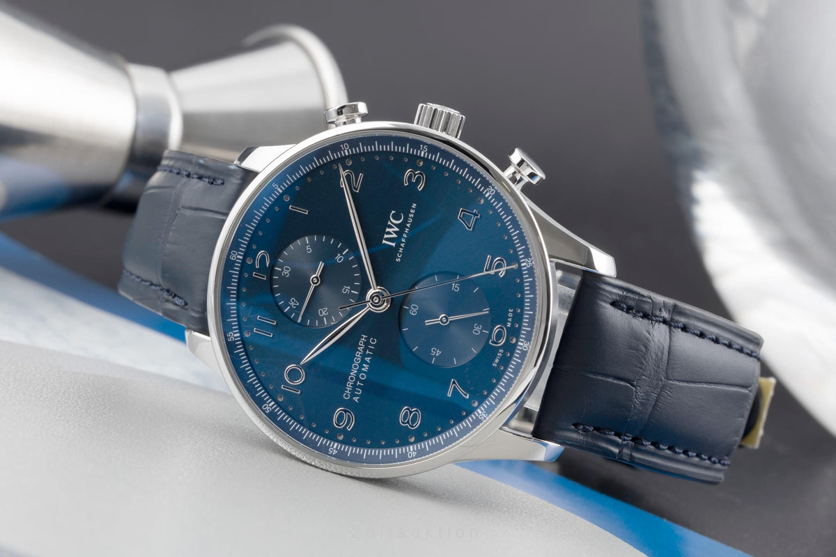 IWC Portugieser cronografo acciaio automatismo orologio da uomo IW371606 LP: 9100EUR  [2605606]