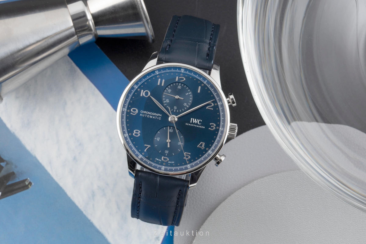 IWC Portugieser cronografo acciaio automatismo orologio da uomo IW371606 LP: 9100EUR  [2605606]