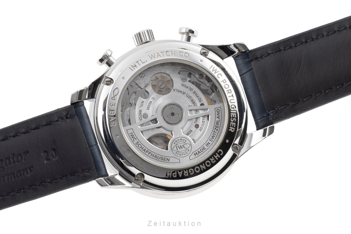 IWC Portugieser cronografo acciaio automatismo orologio da uomo IW371606 LP: 9100EUR  [2605606]