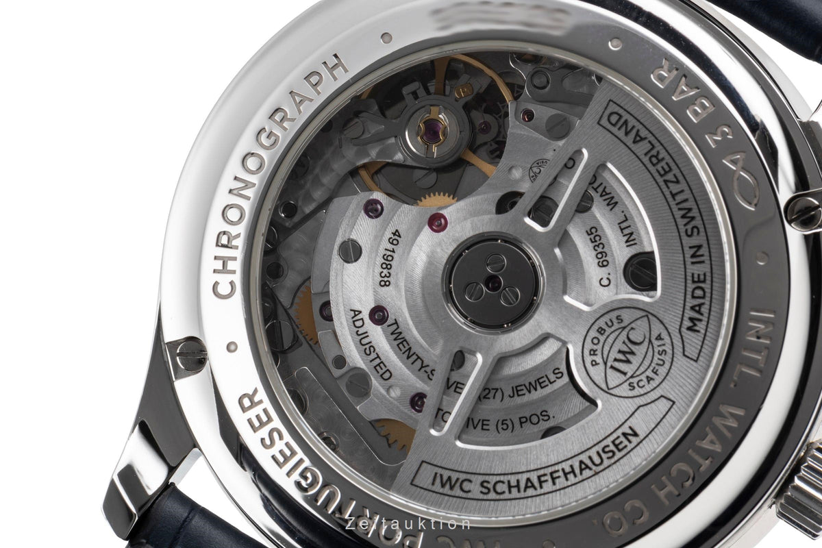 IWC Portugieser cronografo acciaio automatismo orologio da uomo IW371606 LP: 9100EUR  [2605606]