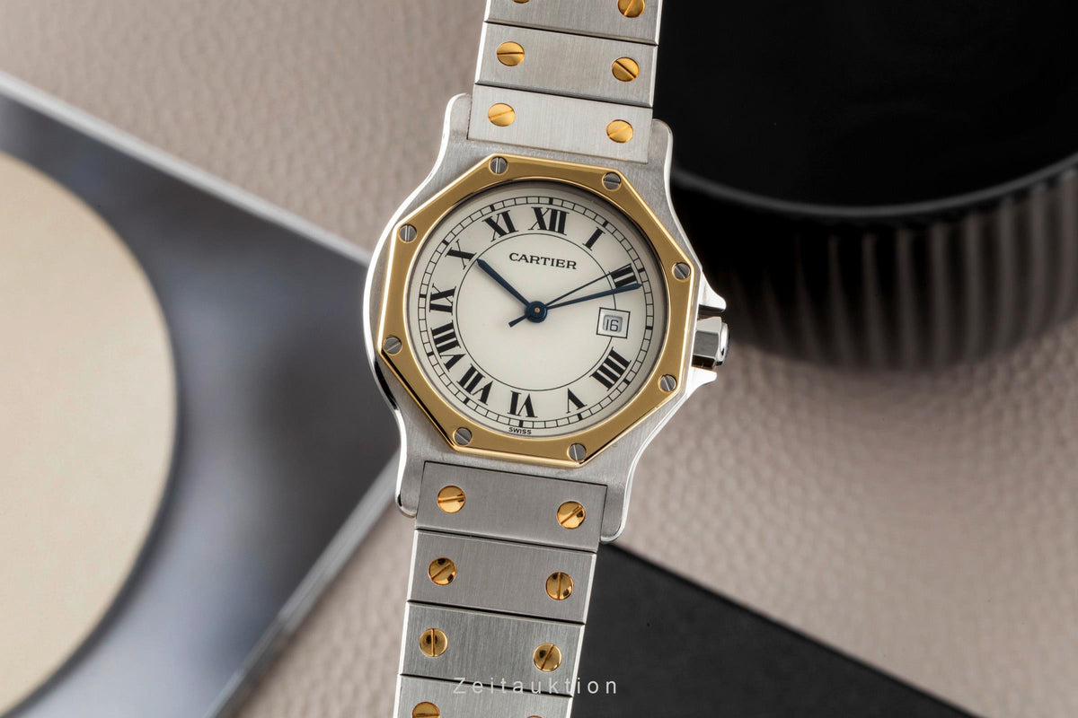 Cartier Santos acier / or  automatique unisexe 2966  [2605620]