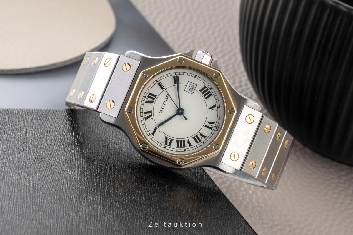 Cartier Santos acier / or  automatique unisexe 2966  [2605620]