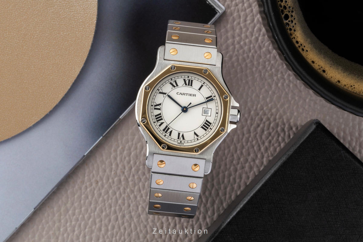Cartier Santos acier / or  automatique unisexe 2966  [2605620]