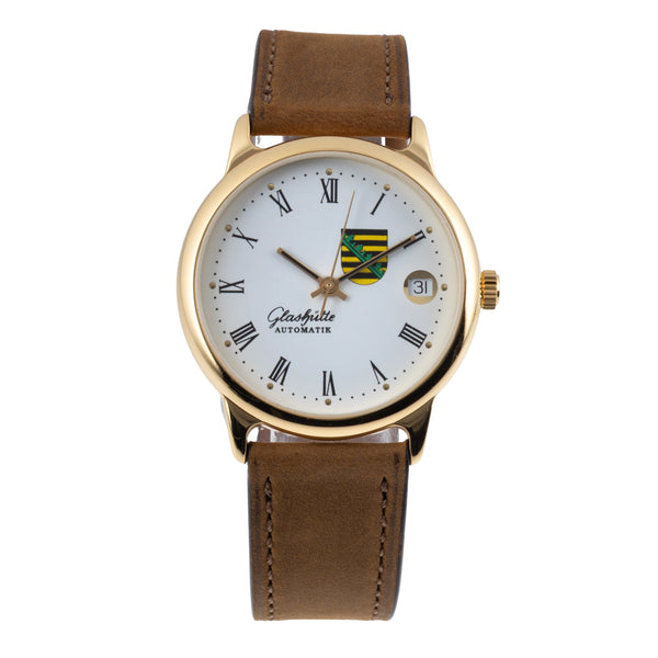 Glashütte gilt-brass automatic men's watch 0726-12-13-54  [2605622]