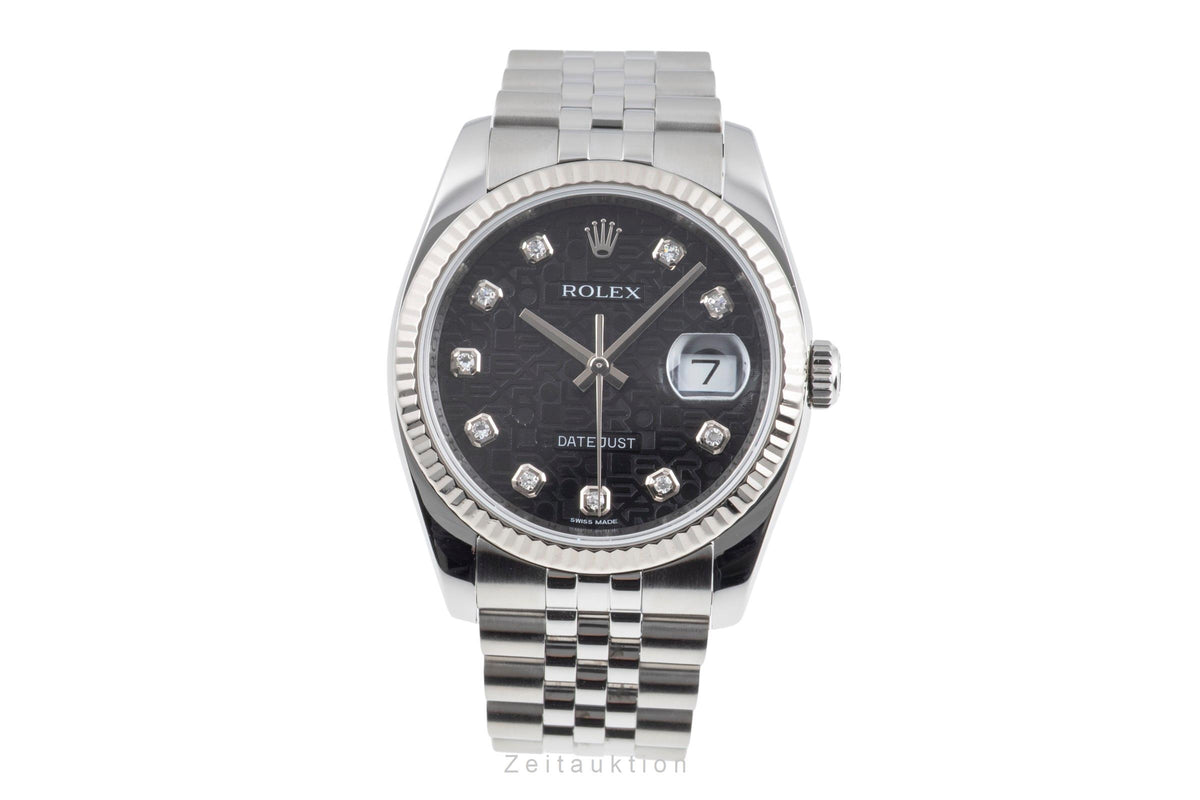 Rolex Datejust acciaio / oro bianco automatismo orologio da uomo 116234  [2605629]