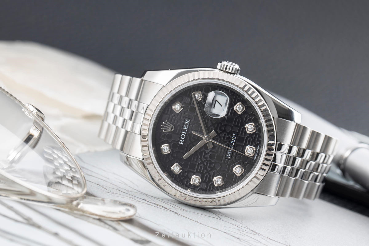Rolex Datejust acciaio / oro bianco automatismo orologio da uomo 116234  [2605629]