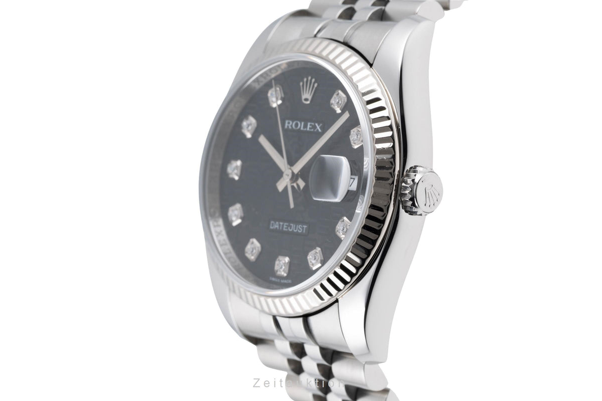 Rolex Datejust acciaio / oro bianco automatismo orologio da uomo 116234  [2605629]