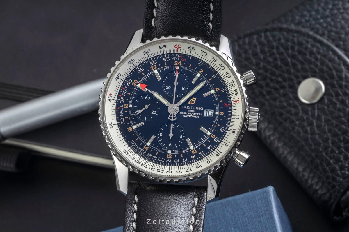 Breitling Navitimer GMT chronograph steel automatic men's watch A24322121B2X1  [2605631]