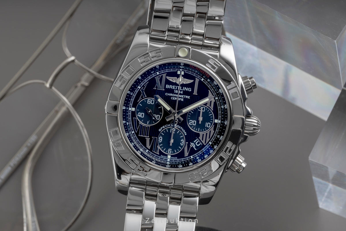 Breitling Chronomat 44 Chronograph Stahl Automatik Ref. AB011012/BD89 B&P 2015 [2605641]