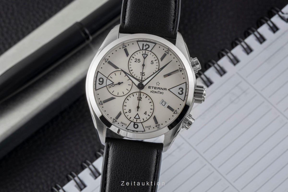 Eterna Kontiki cronógrafo acero automático reloj para caballeros 1240.41  [2605644]