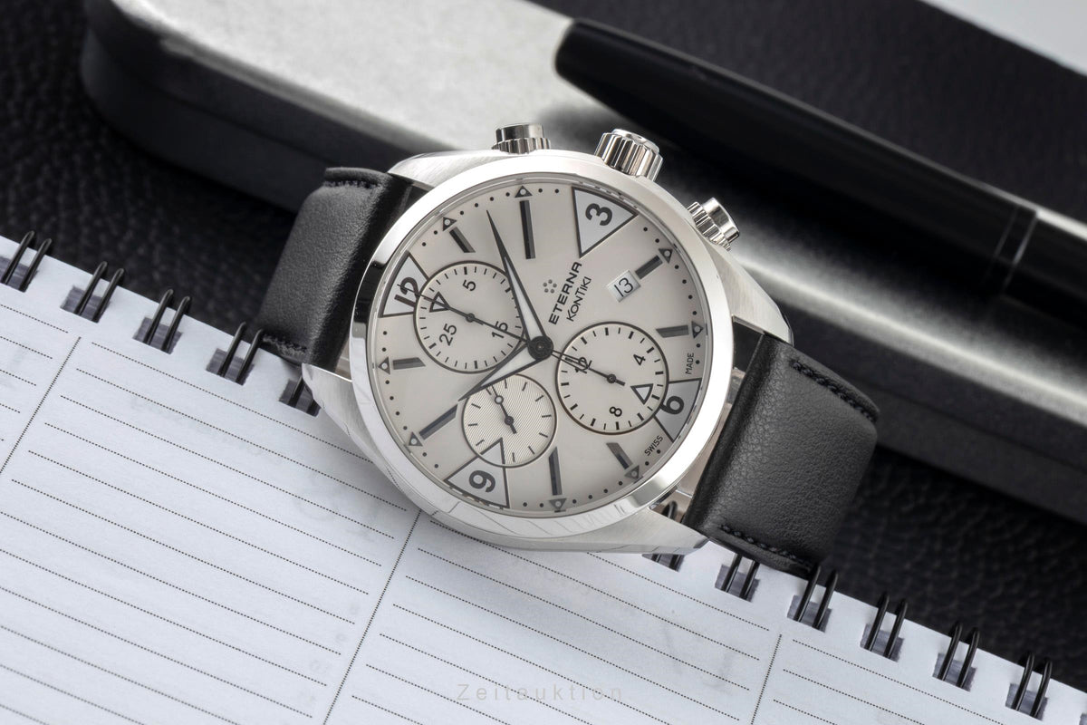 Eterna Kontiki cronógrafo acero automático reloj para caballeros 1240.41  [2605644]